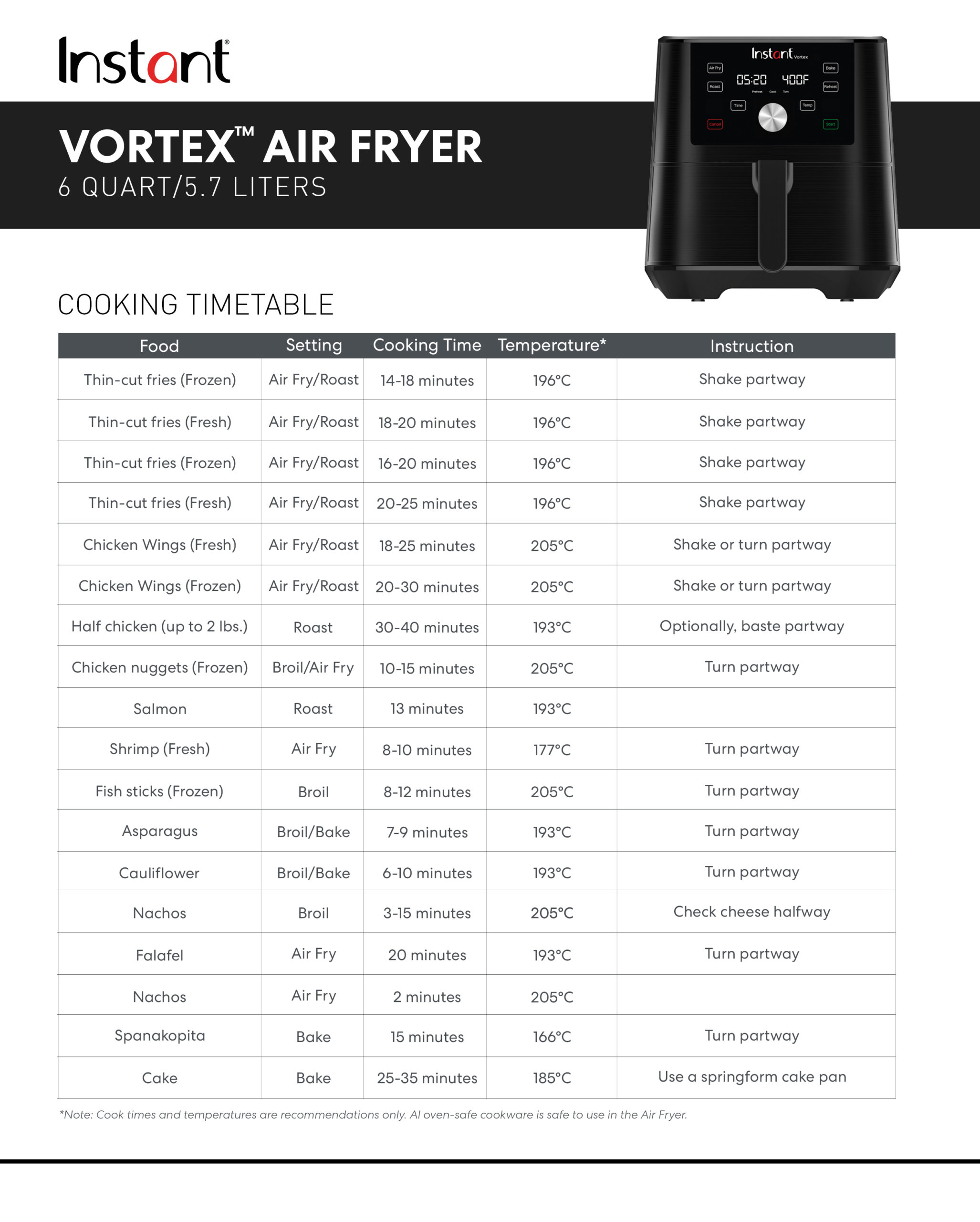 Vortex Plus 6-in-1 Air Fryer (6 QT/5.7 L) - Instant Pot Philippines