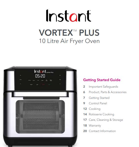 Instant Vortex Plus 7-in-1 Smart Air Fryer Oven (10 QT)