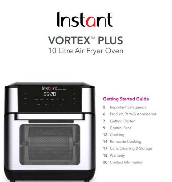 Instant Vortex Plus 10-Quart 7-in-1 Air Fryer Oven