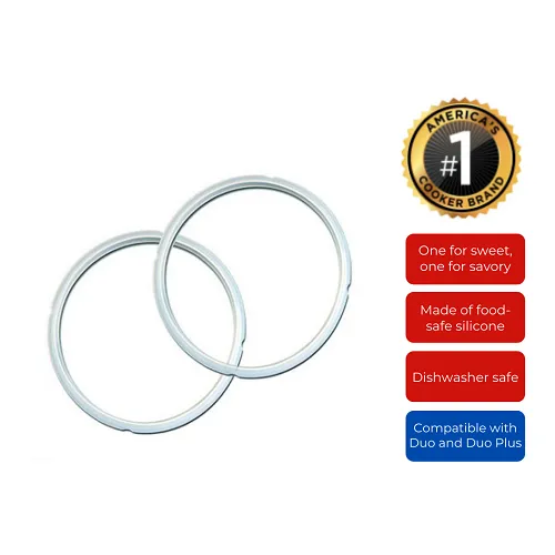 Twin Pack Sealing Rings - Clear (6-Quart)