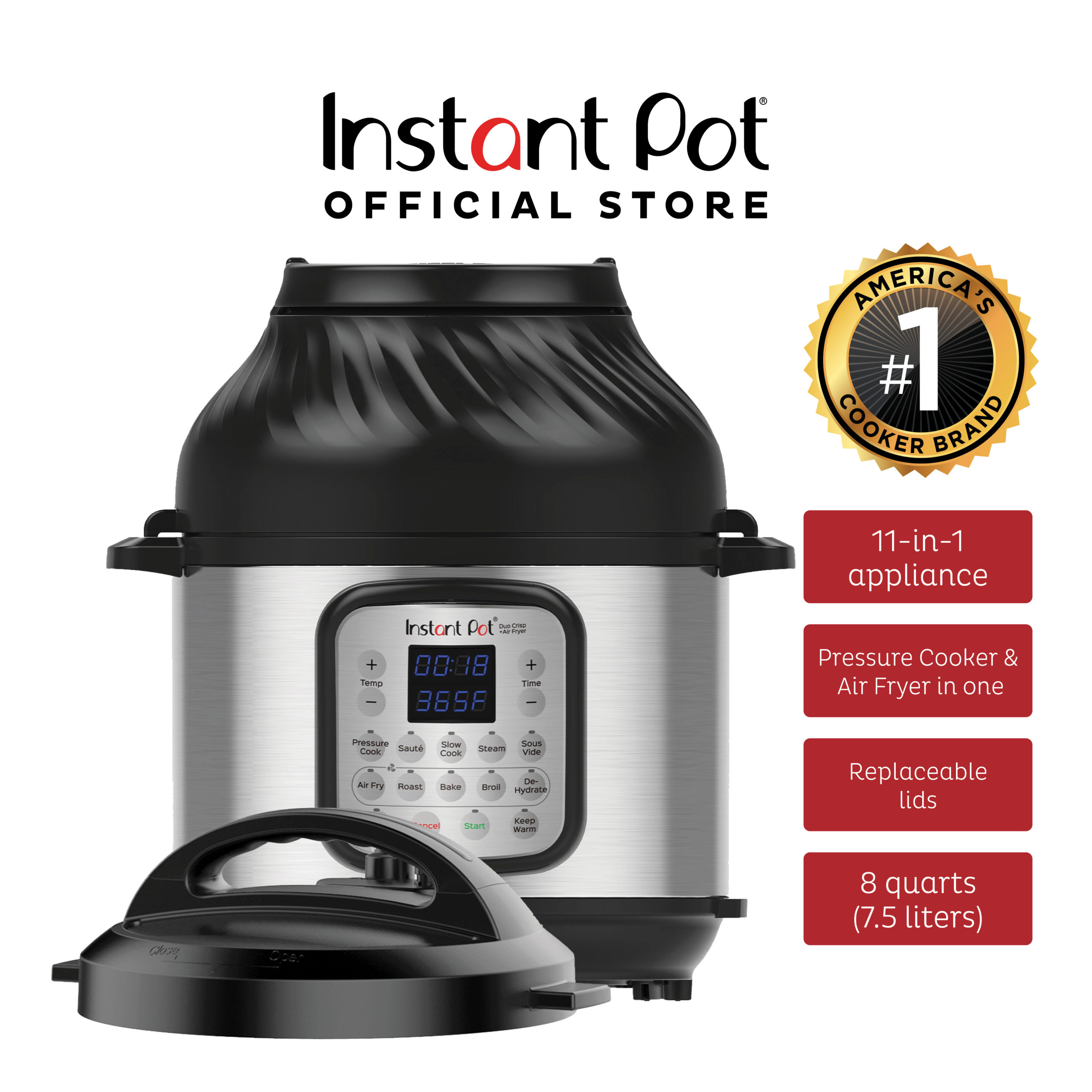 Instant Duo Crisp 8QT - 11-in-1 Air Fryer & Electric Pressure Cooker Combo  with Multicooker Lid that Air Fries, Roasts, Steams, Slow Cooks, Sautés,  Dehydrates - Instant Pot Philippines