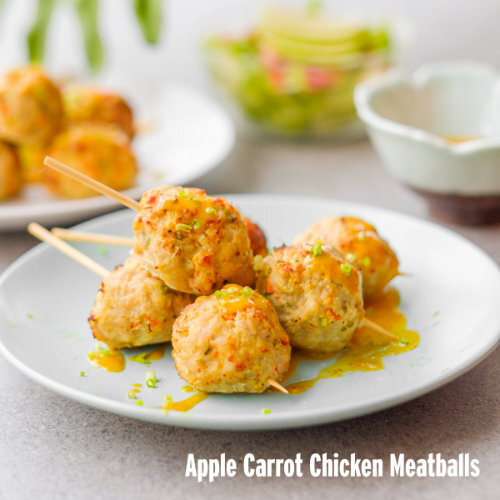 Apple Carrot Chicken Meatballs